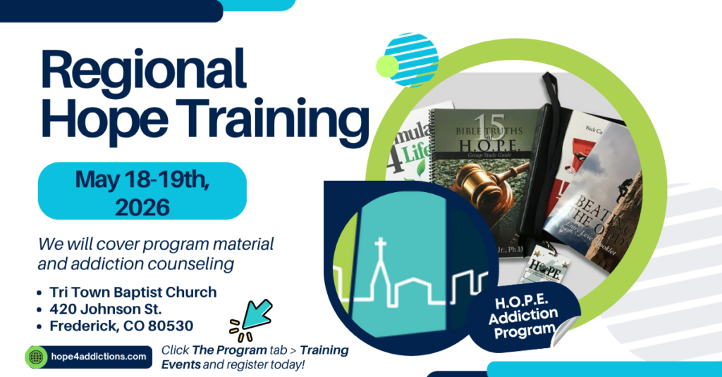 HOPE Regional Training – Tri-Town Baptist Church – Hope4Addictions